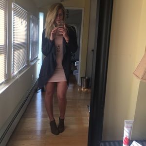 Blush Pink Knit Mini dress